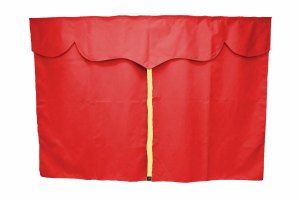 Truck bed curtains, suede look, imitation leather edge, strong darkening effect red beige* L&auml;nge149 cm