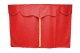 Lkw Bettgardinen, Wildlederoptik, Kunstlederkante, stark abdunkelnd rot beige* Länge149 cm