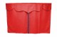 Lkw Bettgardinen, Wildlederoptik, Kunstlederkante, stark abdunkelnd rot blau* Länge149 cm