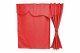 Lkw Bettgardinen, Wildlederoptik, Kunstlederkante, stark abdunkelnd rot rot* Länge149 cm