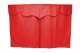 Lkw Bettgardinen, Wildlederoptik, Kunstlederkante, stark abdunkelnd rot rot* Länge149 cm