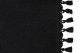Bäddgardin i mockalook, 3-delad, med tofs och pompom antracit-svart svart Längd 149 cm