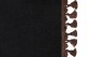 Bäddgardin i mockalook, 3-delad, med tofs och pompom antracit-svart brun Längd 149 cm