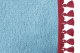 Wildlederoptik Lkw Bettgardine 3 teilig, mit Quastenbommel hellblau bordeaux Länge 149 cm