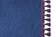 Wildlederoptik Lkw Bettgardine 3 teilig, mit Quastenbommel dunkelblau flieder Länge 149 cm