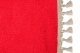 Wildlederoptik Lkw Bettgardine 3 teilig, mit Quastenbommel rot beige Länge 149 cm