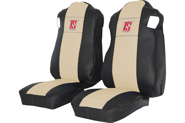Fits Mercedes*: Actros MP4 | MP5 (2011-...), Arocs (2013-...) HollandLine seat covers folding passenger seat - beige