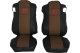 Fits Mercedes*: Actros MP4 | MP5 (2011-...), Arocs (2013-...) HollandLine seat covers, air suspension seat - brown