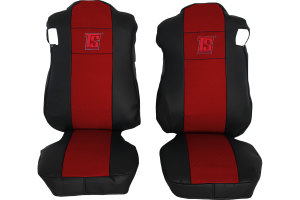 Fits Mercedes*: Actros MP4 | MP5 (2011-...), Arocs (2013-...) HollandLine seat covers, air suspension seat - red
