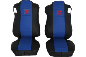 Fits Mercedes*: Actros MP4 | MP5 (2011-...), Arocs (2013-...) HollandLine seat covers, air suspension seat - blue