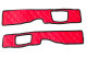 Geschikt voor DAF*: XF105 / XF106 (2012-...) HollandLine, stoelbasisbekleding - rood, kunstleer