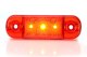 LED marker light, 12-24V, slim extra thin with 3x LED red