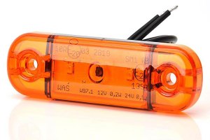 LED Seitenmarkierungsleuchte, 12/24V, slim extra d&uuml;nn mit 3x LED Orange