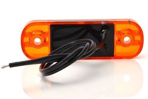 Luce laterale di segnalazione a LED, 12/24V, sottile, extra sottile con 3x LED arancione