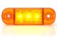 LED Seitenmarkierungsleuchte, 12/24V, slim extra dünn mit 3x LED Orange