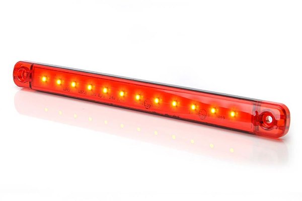 LED sluitseinen 12/24V, slank, extra plat rood