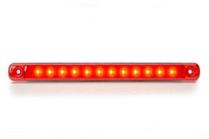 LED-k&ouml;rriktningsvisare 12/24V, slim, extra flat r&ouml;d