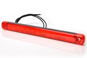 LED marker lights 12/24V, slim, extra flat red