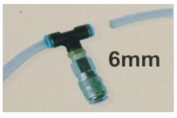 Produktbild von 1x Pneumatik-Schnellkupplung 6 Mm, Rückschlagventil – Für Druckluftleitungen, 0-1,0 MPa, Blau/schwarz/silber