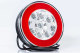 LED-bakljus, 2 funktionslampor 12/24 volt, flerkammarbakljus, rund