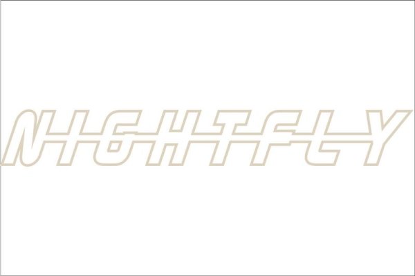 Sticker Decal  NIGHTFLY cut normal silver Contour