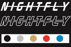 Sticker Decal NIGHTFLY normale snit Wit Blok