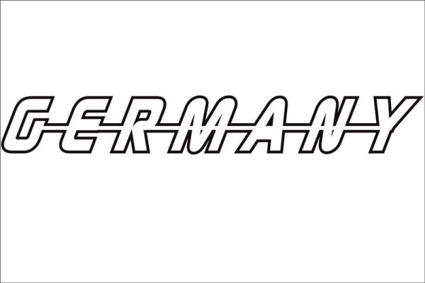 Sticker Decal  GERMANY cut normal black Contour