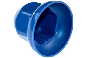 1x Lkw Radmuttern Abdeckkappe Kunststoff 32mm blau