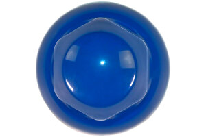 1x Lkw Radmuttern Abdeckkappe Kunststoff 32mm blau