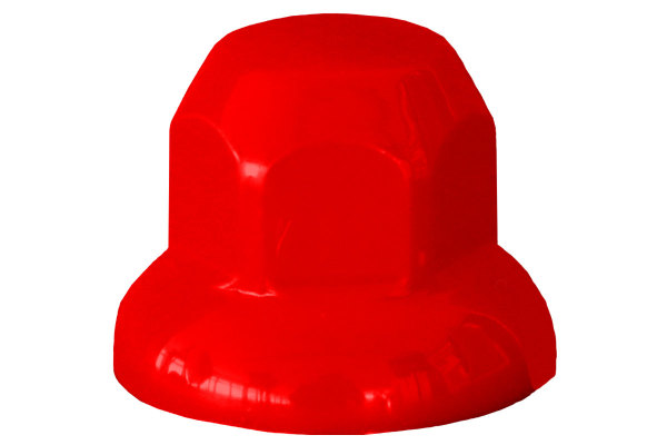 1x Hjulmutterlock för lastbil plast 33 mm röd