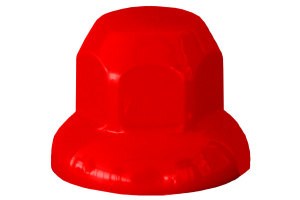 Truck Wheel nut Cap, plastic 33mm red