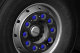 1x Truck Wheel nut Cap, plastic 33mm blue