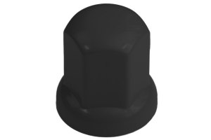 1x Tappo copridado ruota in plastica, versione lunga 32 mm nero
