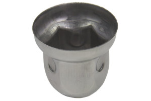 1x Stainless steel wheel nut CAP, high-gloss 27mm