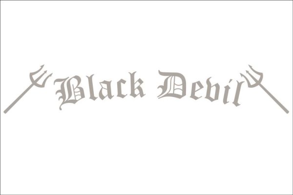 Sticker "Black Devil" voor voorruit 125*25cm normale snit zilver