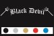 Sticker "Black Devil" voor voorruit 125*25cm normale snit Wit
