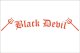 Sticker "Black Devil" voor voorruit 125*25cm normale snit Rood