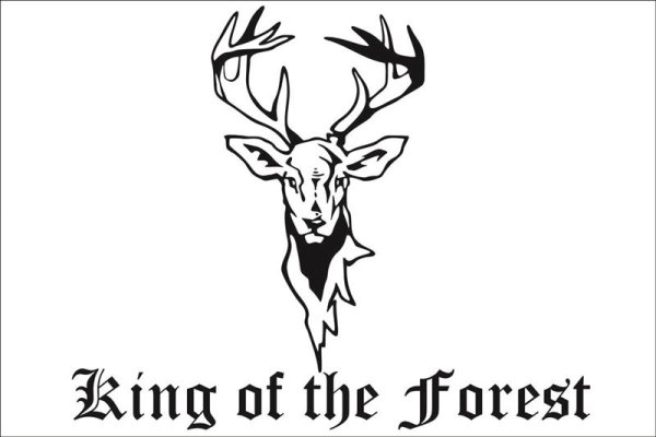 Sticker "King of the Forest" for front disc 150 * 20 cm cut normal black