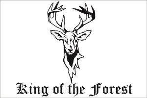 King of the Forest sticker voor voorruit 40*30cm normale...