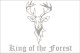 King of the Forest sticker voor voorruit 40*30cm normale snit zilver
