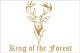 King of the Forest sticker voor voorruit 40*30cm normale snit goud