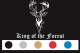 King of the Forest sticker voor voorruit 40*30cm normale snit Wit