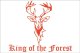 Adesivo "Re della foresta" per parabrezza 40*30cm taglio normale rosso