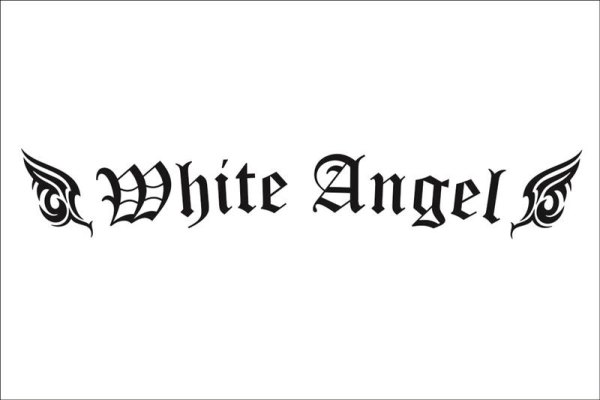 Sticker "White Ange" for front disc 150 * 20 cm cut normal black