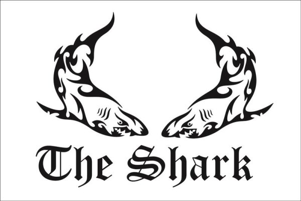 Sticker "The Shark" for front disc 45*30 cm cut normal black