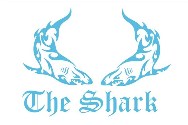 Aufkleber " The Shark " für Frontscheibe 45*30 normal geschnitten hellblau
