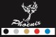 Phoenix sticker voor voorruit 30*25 normale snit Wit