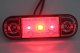 LED Begrenzungsleuchte, 12-24V, slim extra dünn mit 3x LED Rot, Glasklar