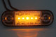 Luce di ingombro laterale a LED, sottile, lente trasparente, arancione 12/24V