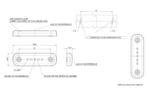 Lkw-Seitenmarkierungsleuchte slim, orange, 12/24V, klare Scheibe